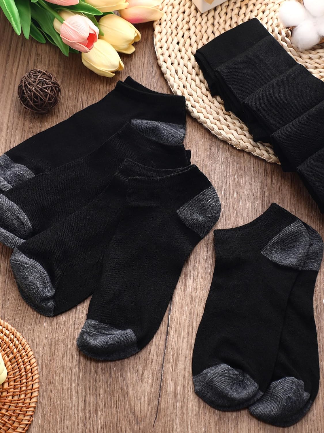 Foaincore 100 Pairs Cushion Ankle Short Socks for Men Women, Unisex Breathable Casual Low Cut Socks Bulk for Homeless Warm - Image 2