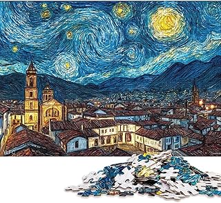 Comprar Noche Estrellada de Van Gogh Puzzles 1000 Piezas para Adultos Cumpleaños Juego De Rompecabezas Juegos Educativos Decoración Stress Relief Toy 1000pcs (75x50cm)