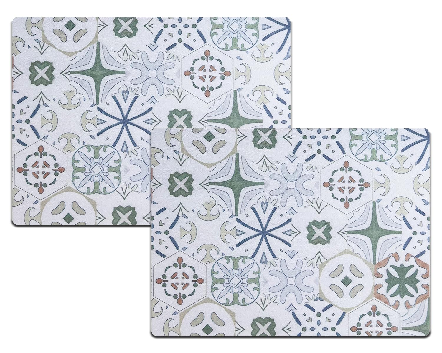 PIGCHCY 2-Pack Dish Drying Mat, Super Absorbent Dish Drying Mat, Waterproof Rubber Backing Hide Stain Coffee Bar Mats for Kitchen Counter, Fit Under