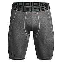 Under Armour HeatGear Pocket - Pantaloncini lunghi da uomo, Carbonio Heather