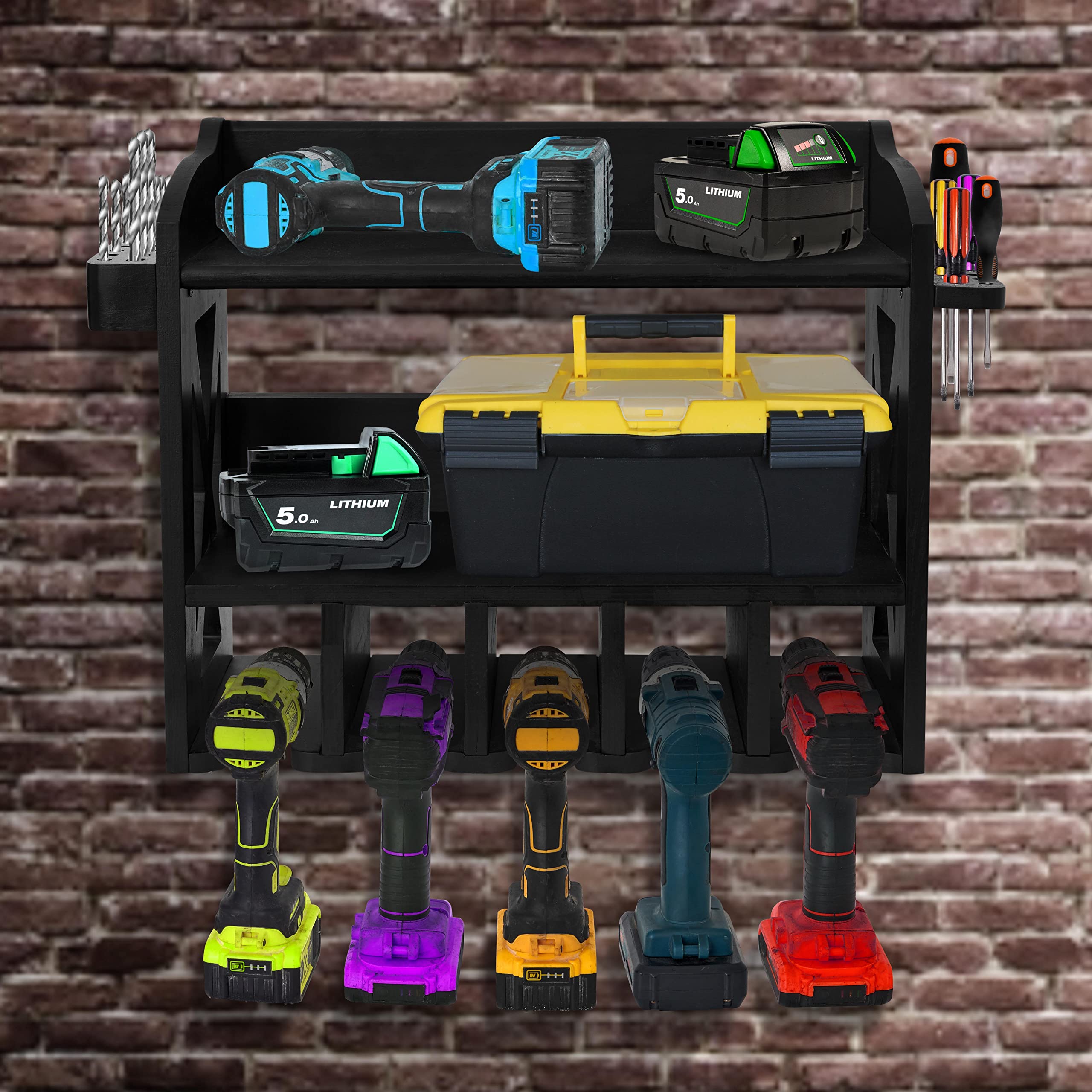 Estación De Carga Y Soporte De Pared Para Herramientas: Organiza Taladros, Baterías Y Cables – Regalo Perfecto Para Un Taller Ordenado