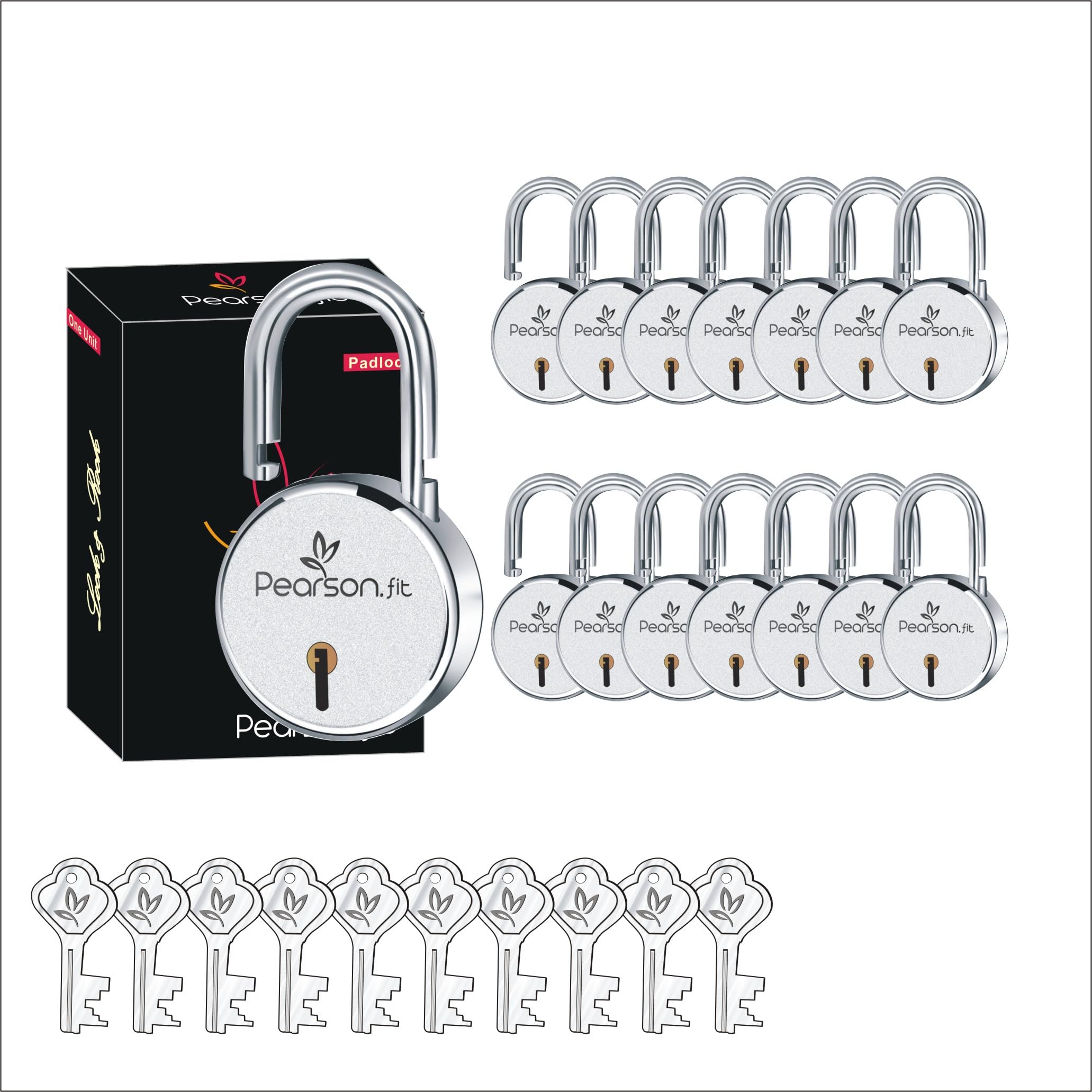 Pearson.fit Round Padlock 65mm 15 Lock Open with 10 Same Key 8 levers Double Locking Anti Thift Weather-Resistant Shop Shutter High Security Main Door Lock for Home (B0CYHF79L3) Amazon Price History, Amazon Price Tracker