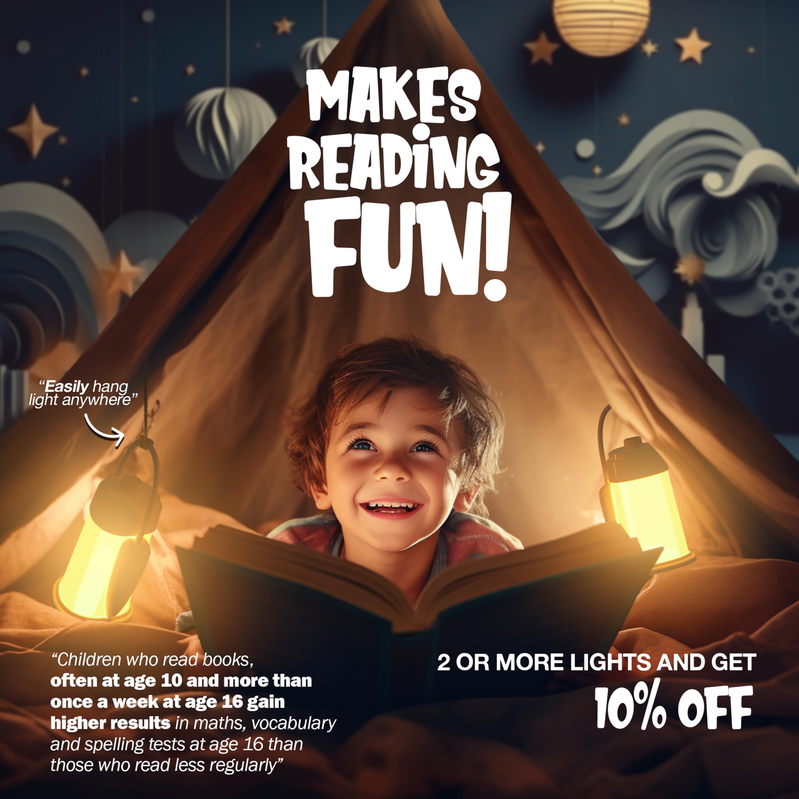 Lanterna per bambini, lampada notturna per attrezzatura da campeggio, luce da lettura per bambini, luce notturna da campeggio per bambini, lampada da scrivania a LED per studenti, batteria