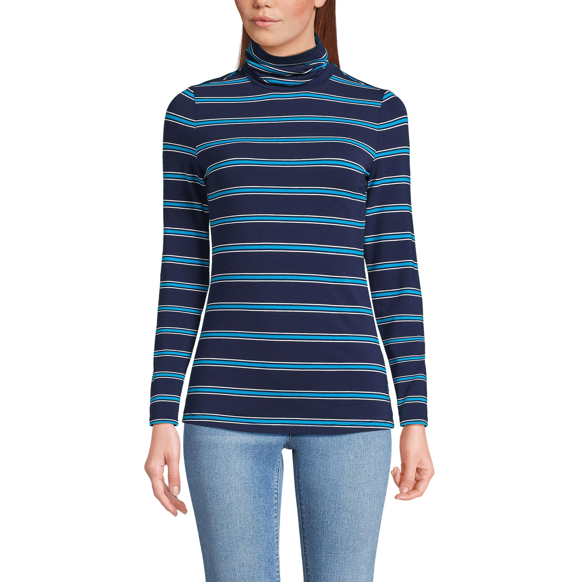 Lands' End Women's Jersey Knit Turtleneck