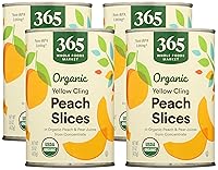 Vista 7 de 365 by Whole Foods Market, Rebanadas de melocotón amarillo orgánico adherente, 15 onzas