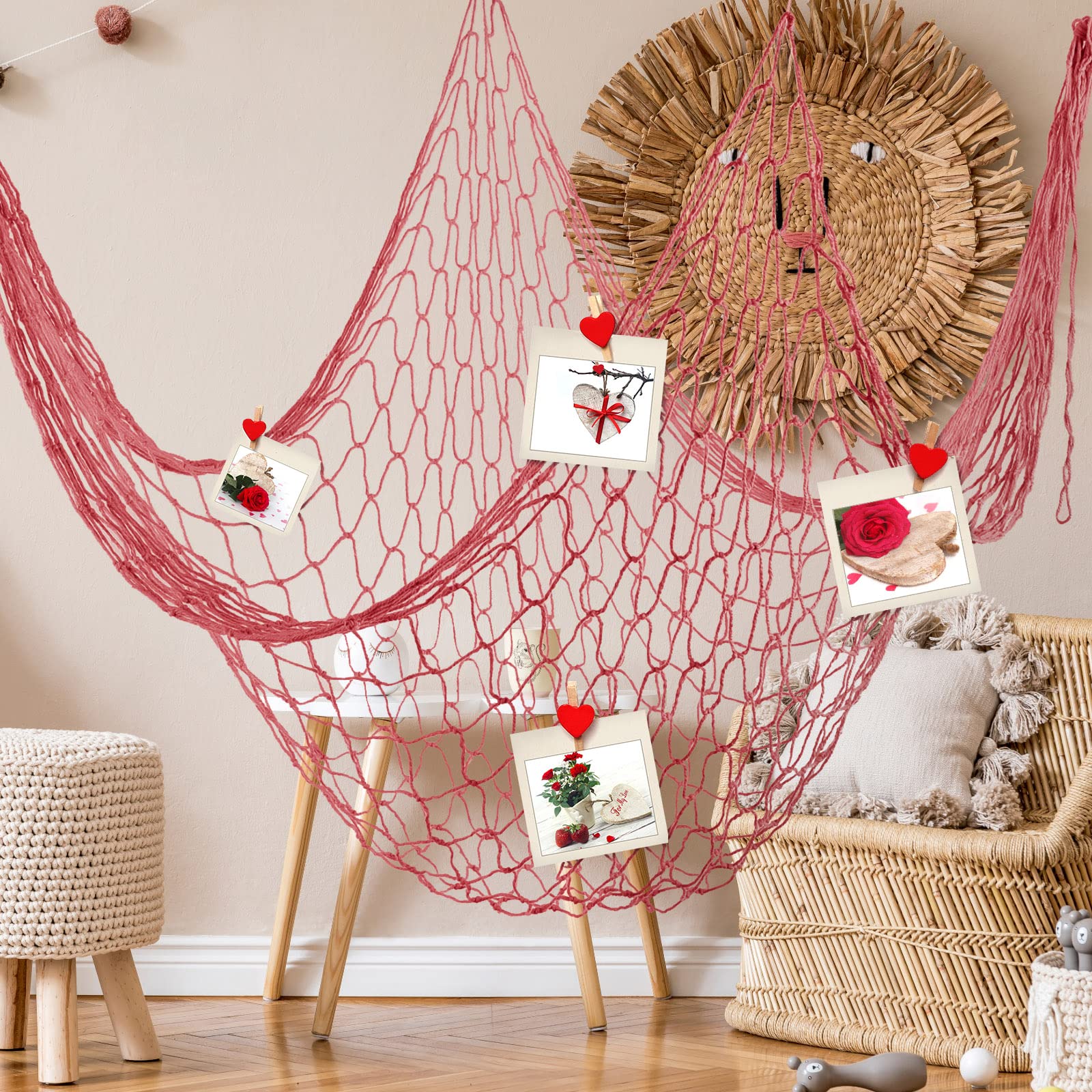 Lot De 6 Filets De Pêche Décoratifs En Coton - 99,8x200 Cm - Décoration Thème Nautique, Pirate, Plage - Fait Main