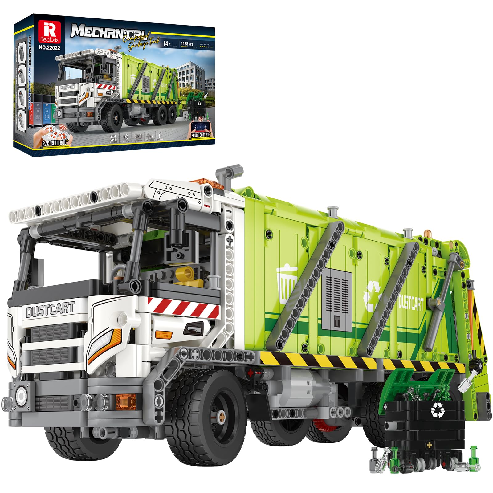 バンダイ レッカー 車 8 SERIES WRECK TRUCK 電池式　箱付き Amazon.com: Reobrix Large Garbage Truck Building Block Toy Set for