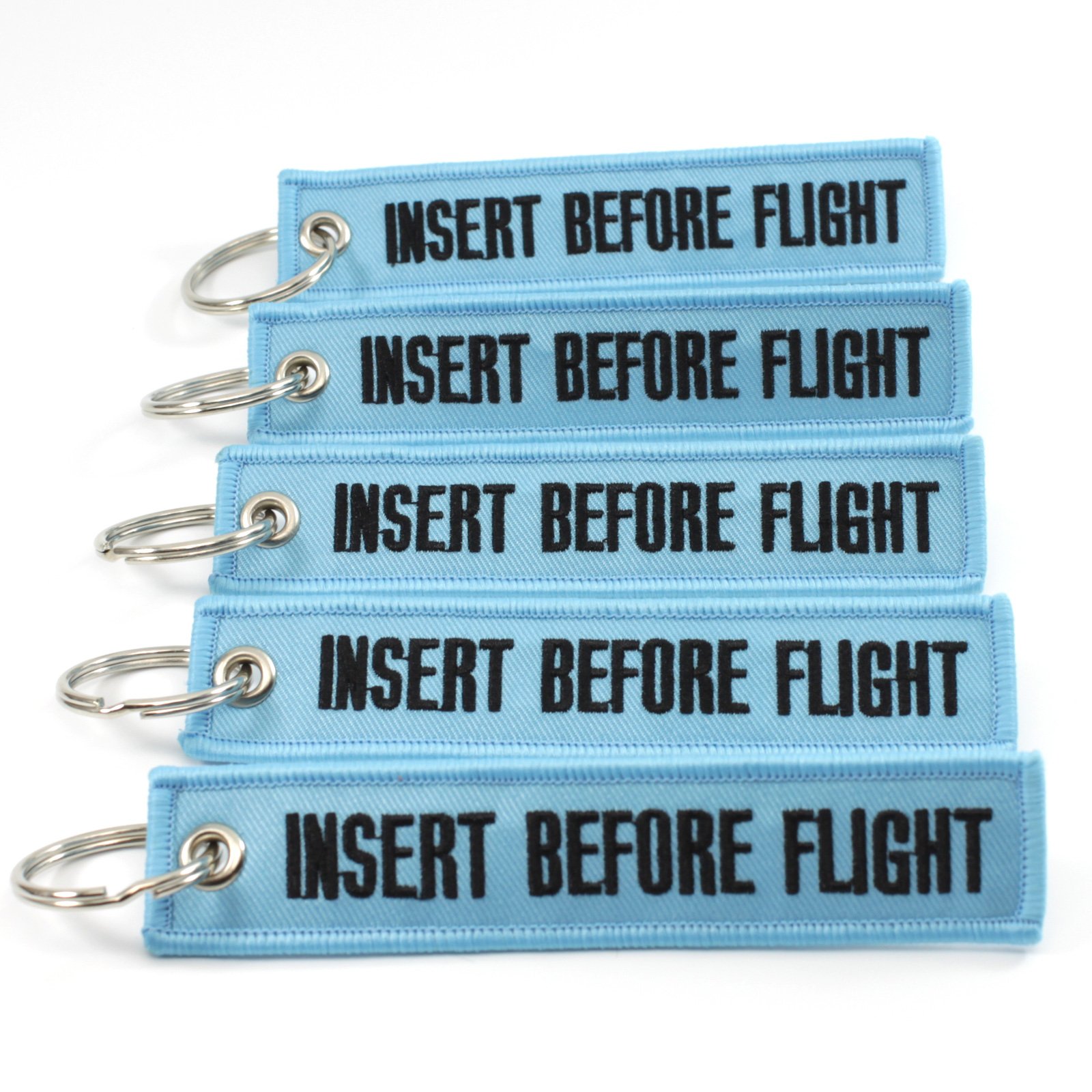 Rotary13B1Insert Before Flight Keychains - Light Blue / Black - 5pcs (BF823)