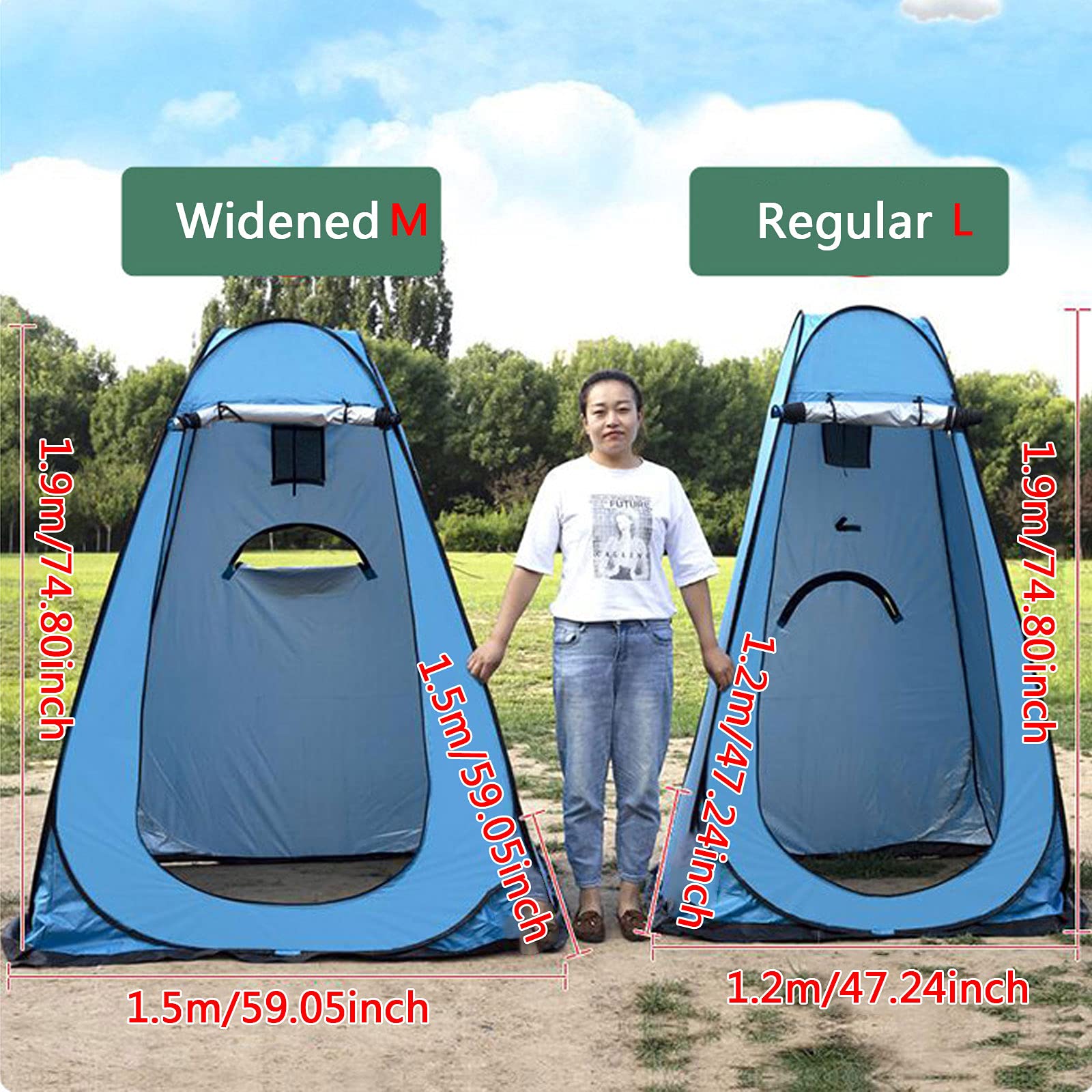 Pop-up Toilettenzelt Umkleidezelt, Tragbar Camping Dusche Zelt, Mobile Umkleidekabine Lagerzelt mit Tragetasche für Camping, Dusche, Umkleidezimmer, Privatsphäre
