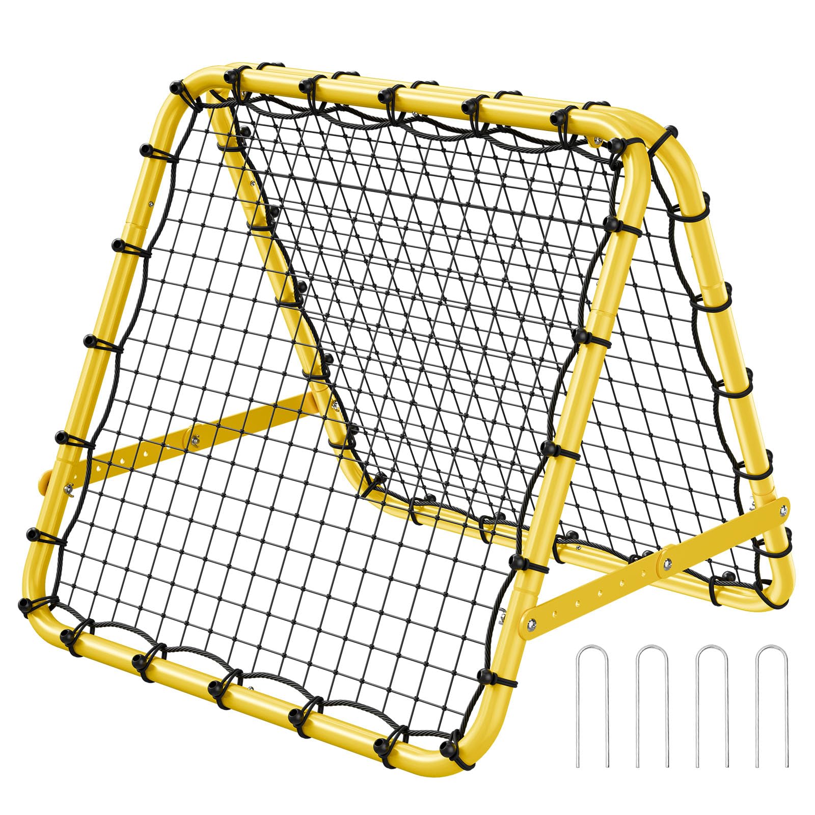 VEVOR Rete da Rimbalzo da Calcio 1016 x 889 x 939,8 mm Rete da Porta con Angoli Completamente Regolabili, Strumenti e Attrezzature per Tutte le Età, Facile Installazione e Conservazione Perfetta