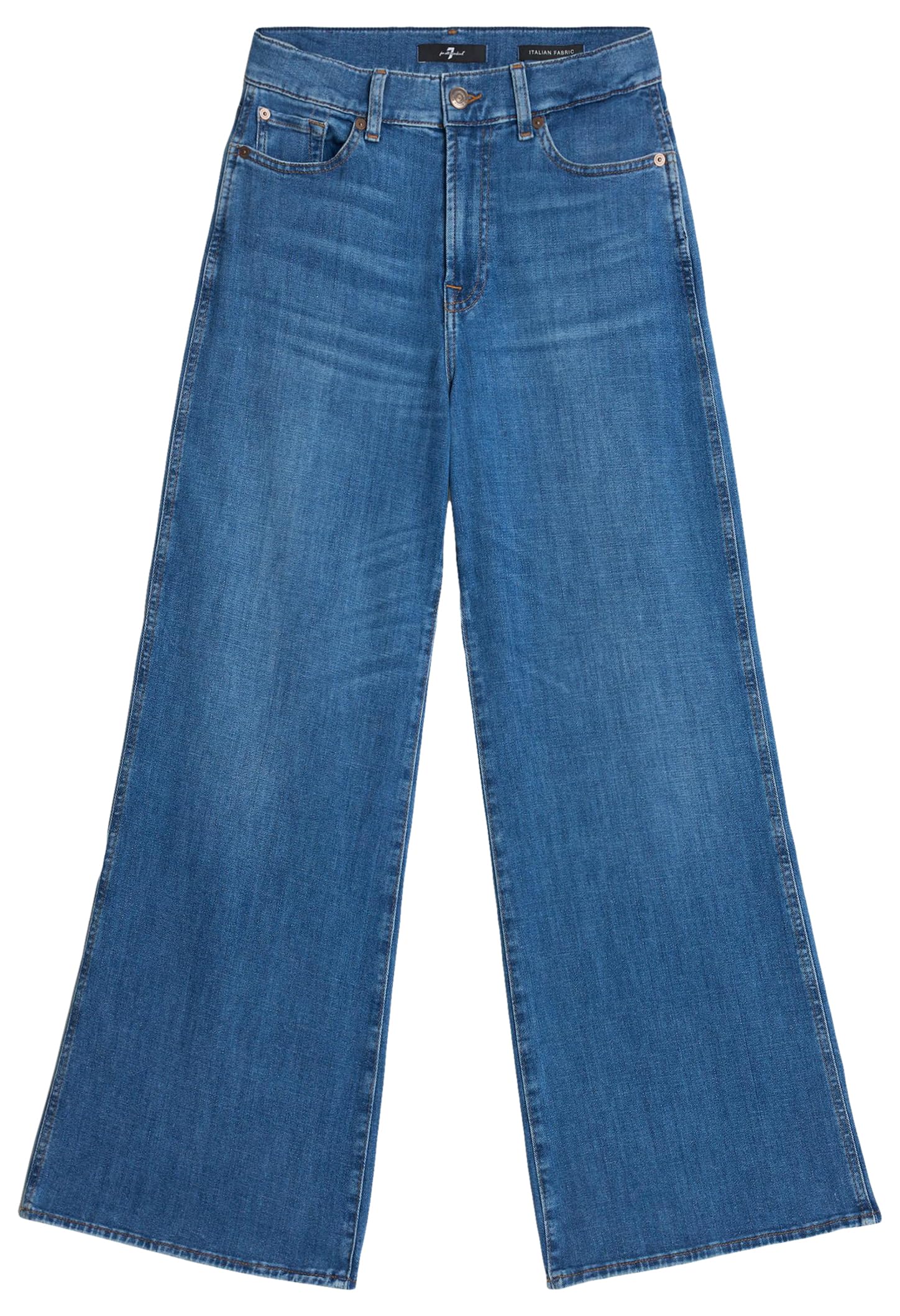 7 For All Mankind Women's Lotta Cropped Nevada Jeans, Mid Blue, 25W