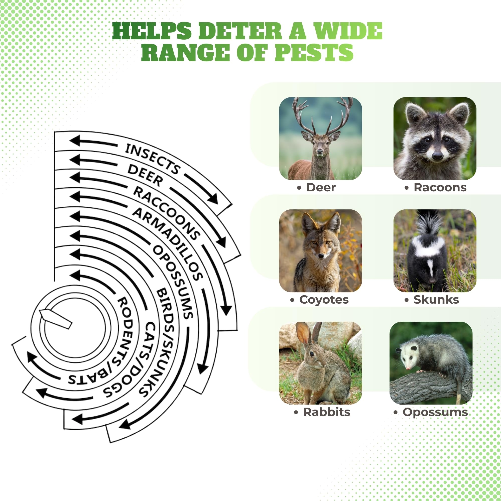 ASPECTEK Yard Sentinel Control ultrasónico de Animales, Repelente de plagas para Ratas, Ratones, Gatos, Perros y Ciervos con Sensor de Movimiento y Alarma antirrobo