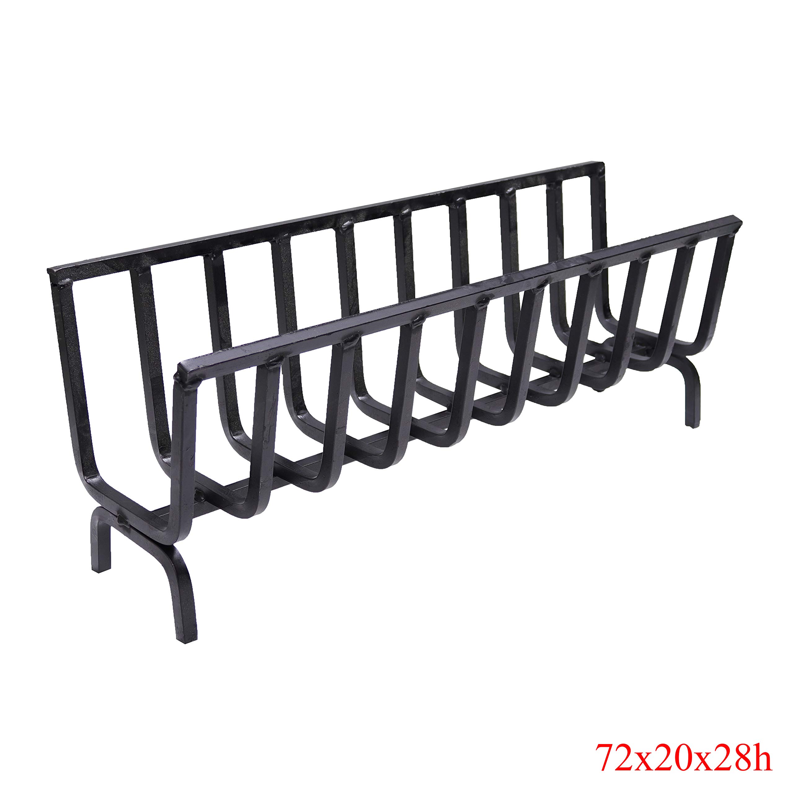 Fonderia Bongiovanni | Brucialegna | porta legna | portalegna da interno | portalegna da esterno | braciere | in ferro per camino e barbecue (cm 72x20x28h)