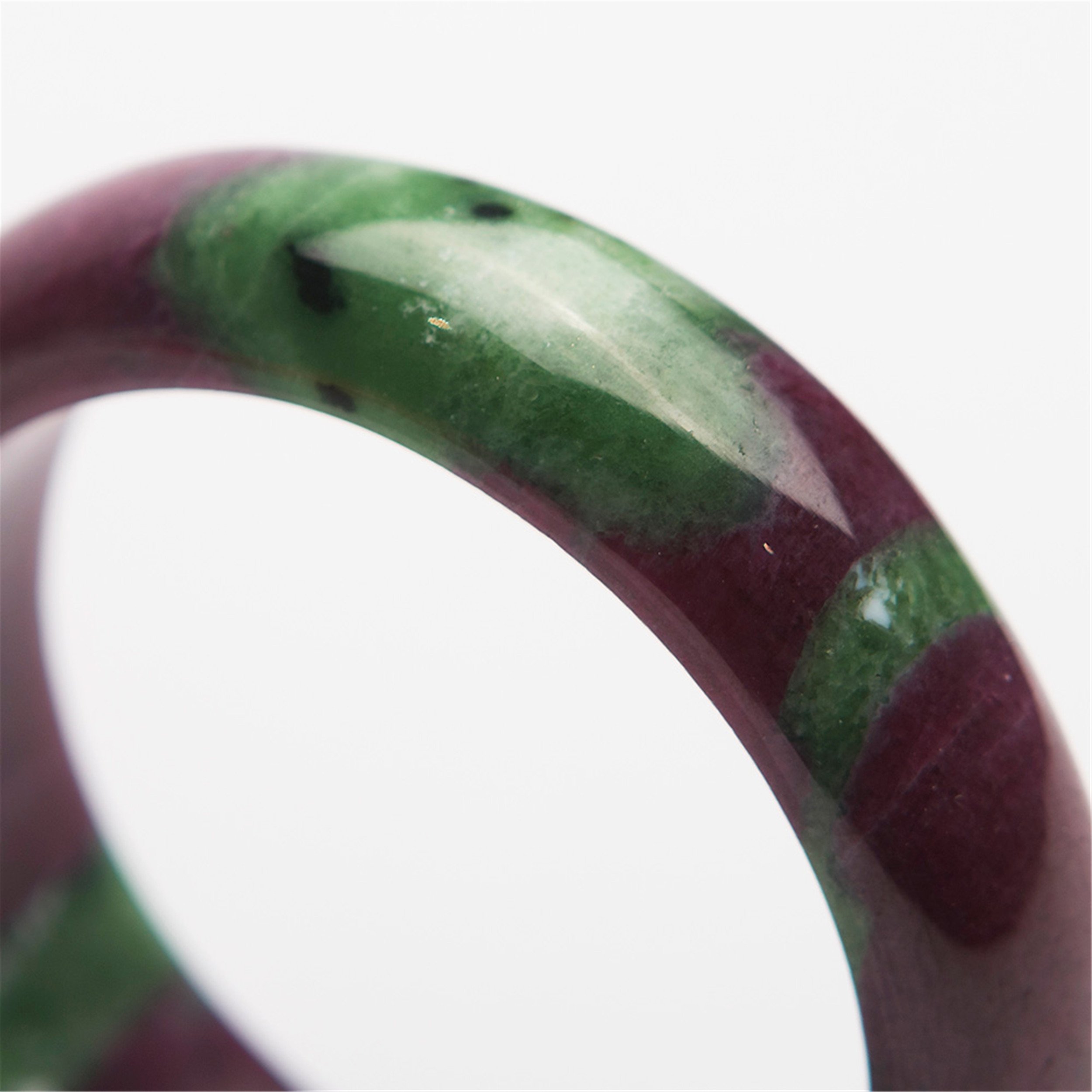 Bracelet Perles En épidote, Rubis, Zoisite - 59,4 Mm - Fait Main, Naturel, Multicolore