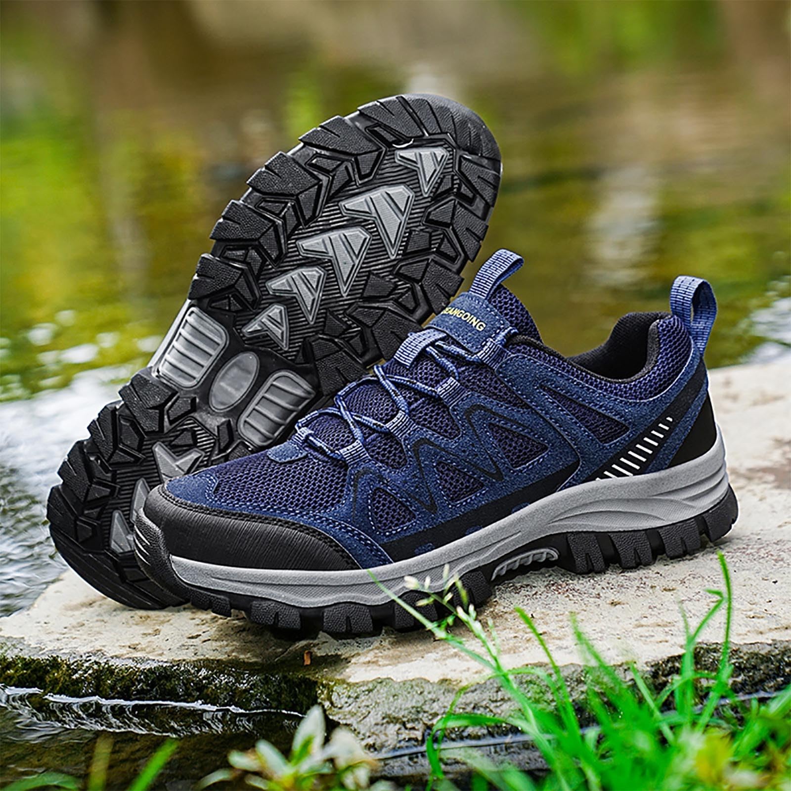 Scarpe da trekking da uomo, impermeabili, traspiranti, leggere, stabili, per trekking, alpinismo, trail running, scarpe da lavoro leggere per escursionismo, trekking e trail