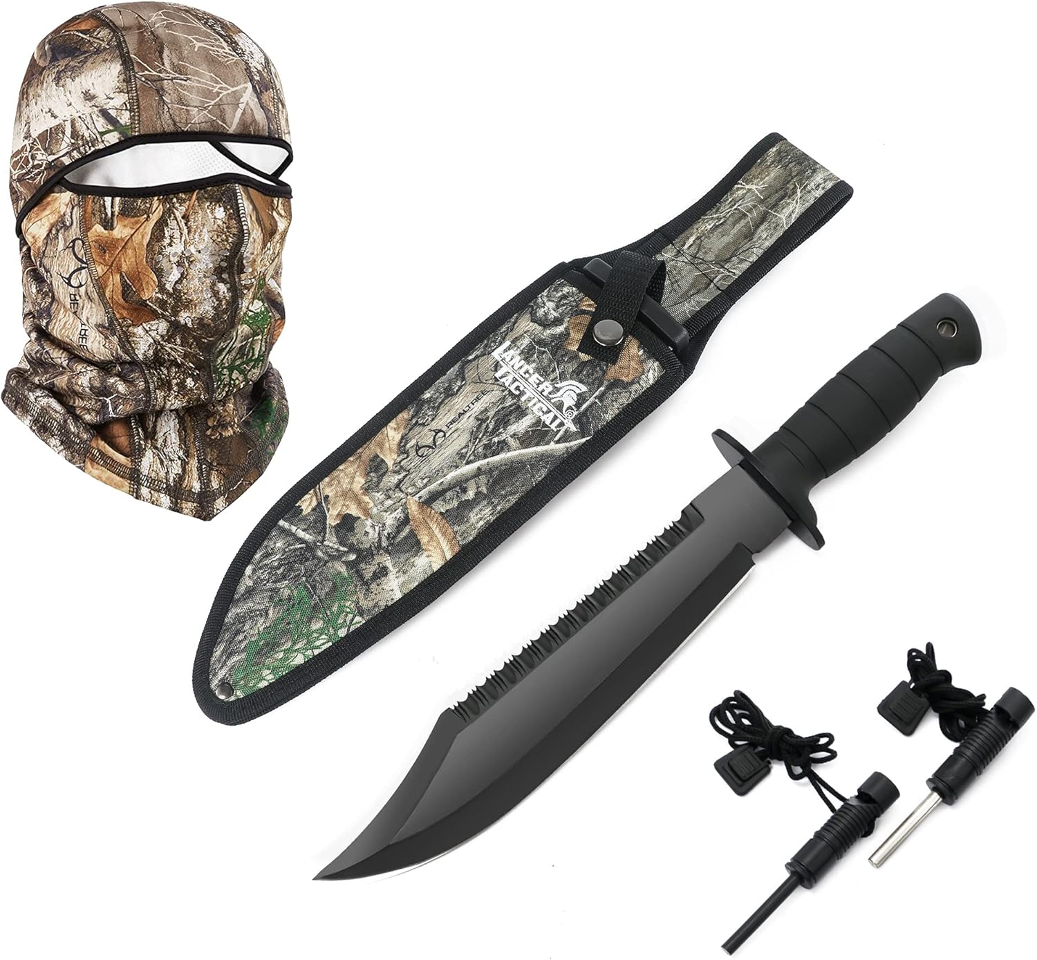 Lancergear Survival Hunting Knife with Sheath, 15