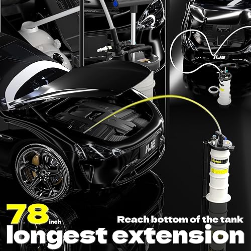 Miniatura 5 de KJE 6.5L PneumaticManual Oil Fluid Extractor Pump, Fluid Extractor with Pipe Storage Units, Oil Extractor Pump for Oil Change with Full Set