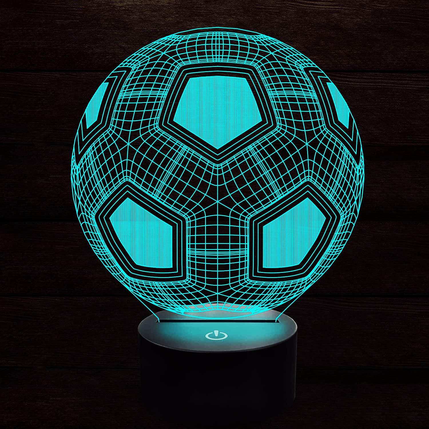 3D Rugby-Lampe – 7 Farben, Touch-Switch, USB-betrieben, Optische Illusion Nachtlicht