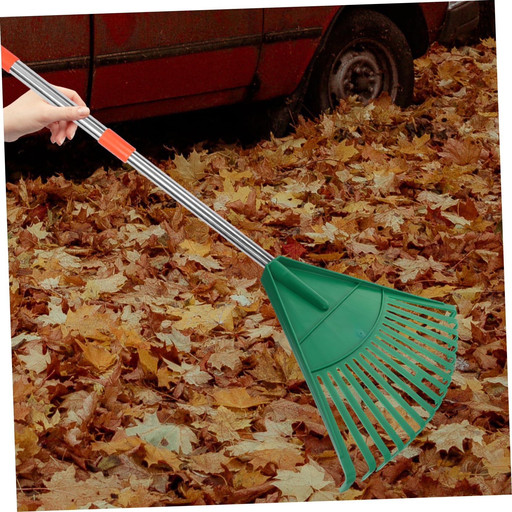 Kisangel 3 Piezas Rastrillo De Jardinería Rastrillos para Jardineria Herramientas Manuales De Jardinería Rastrillo De Agujas De Pino Rastrillo De Jardín De Servicio Pesado Green El Plastico
