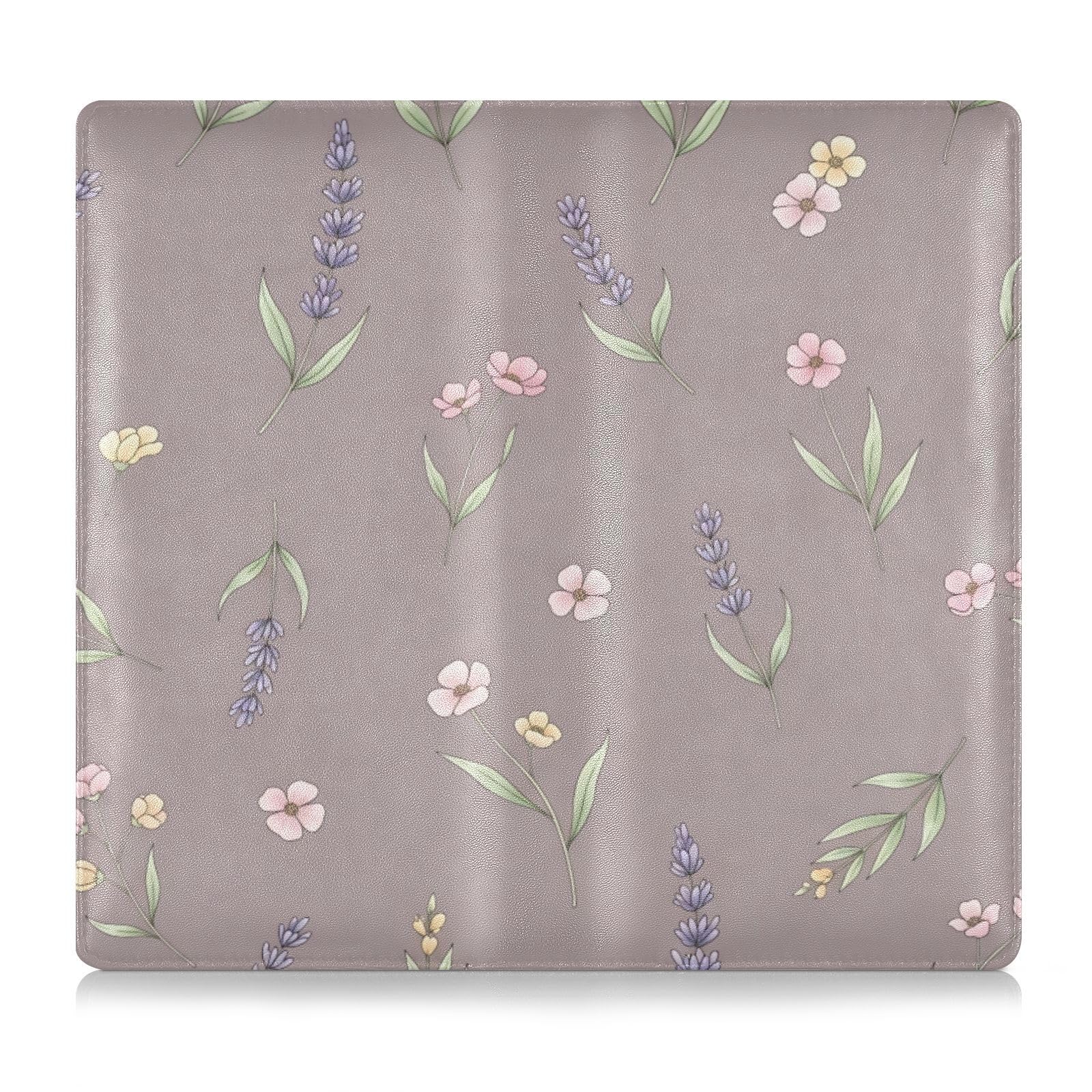 BURSTDDY Lavender Leather Car Registration and Insurance Holder,Registration and Insurance Card Holder Glove Box Car Organizer Car Document Holder for Cards, Driver License