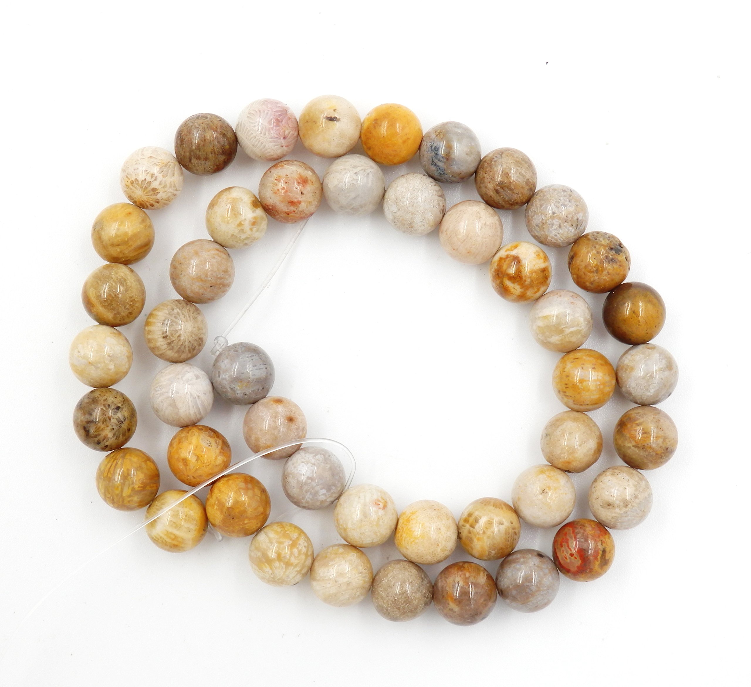 Malahill Natural Ocean Agate Beads – 5 Strands, 6mm, For Jewelry Making With Elastic Cord - View #4