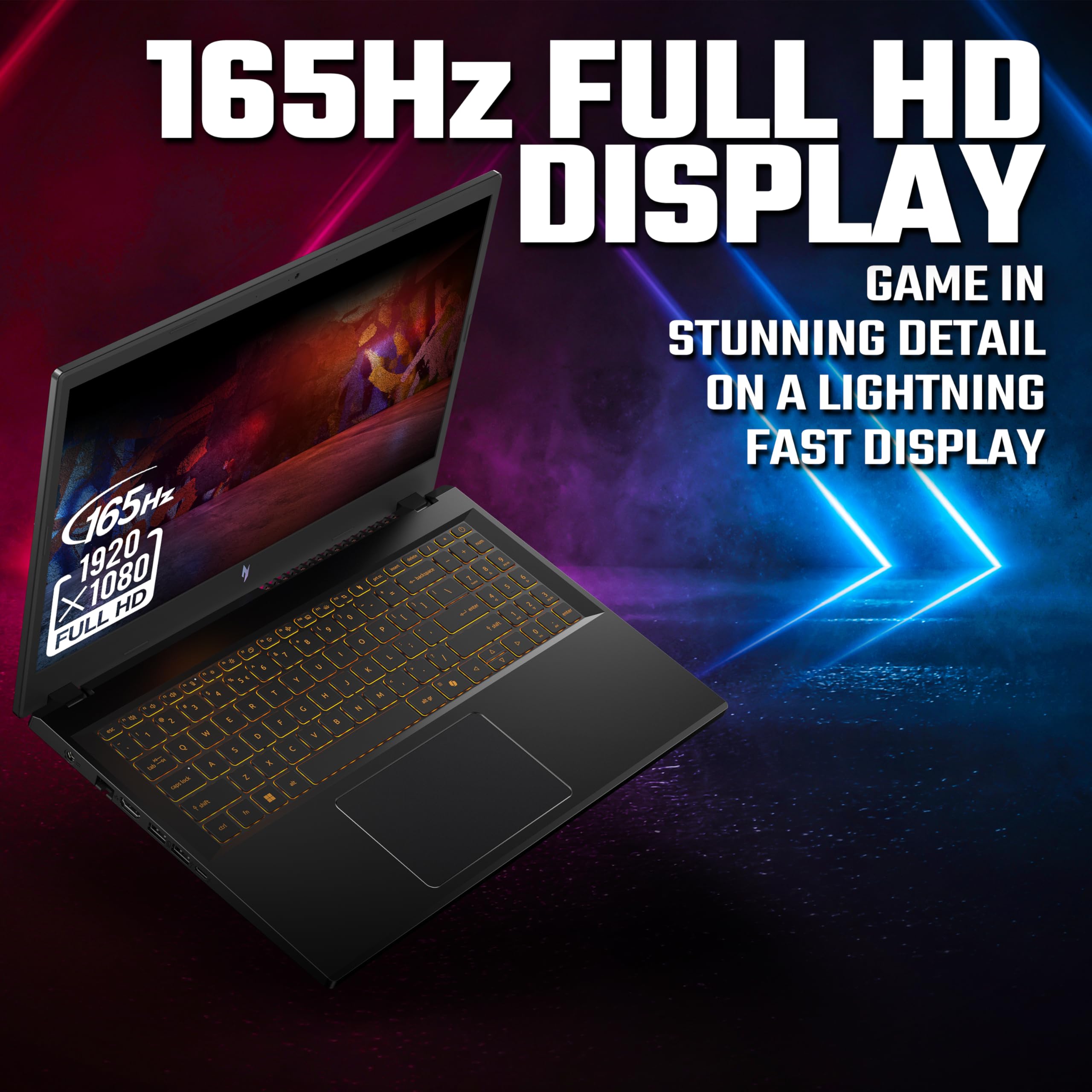 acer Nitro V15 ANV15-52 Gaming Laptop - Intel Core i7-13620H, 16GB, 512GB SSD, NVIDIA GeForce RTX 5050, 15.6" Full HD 165Hz, Windows 11, Black — view 5