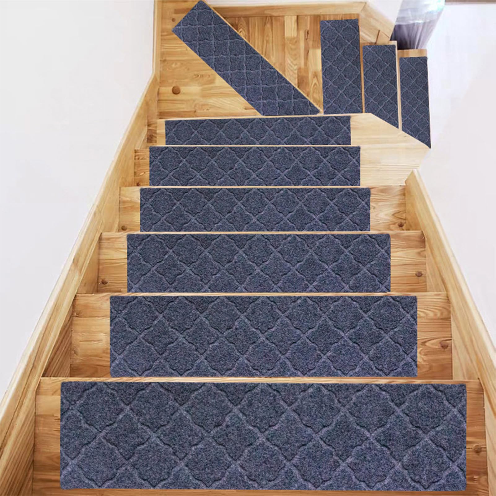 YTBHSHXZ stair treads， Stair Treads 15 Pack 8" X 30" Non-Slip Peel and Stick Runners Indoor(10)