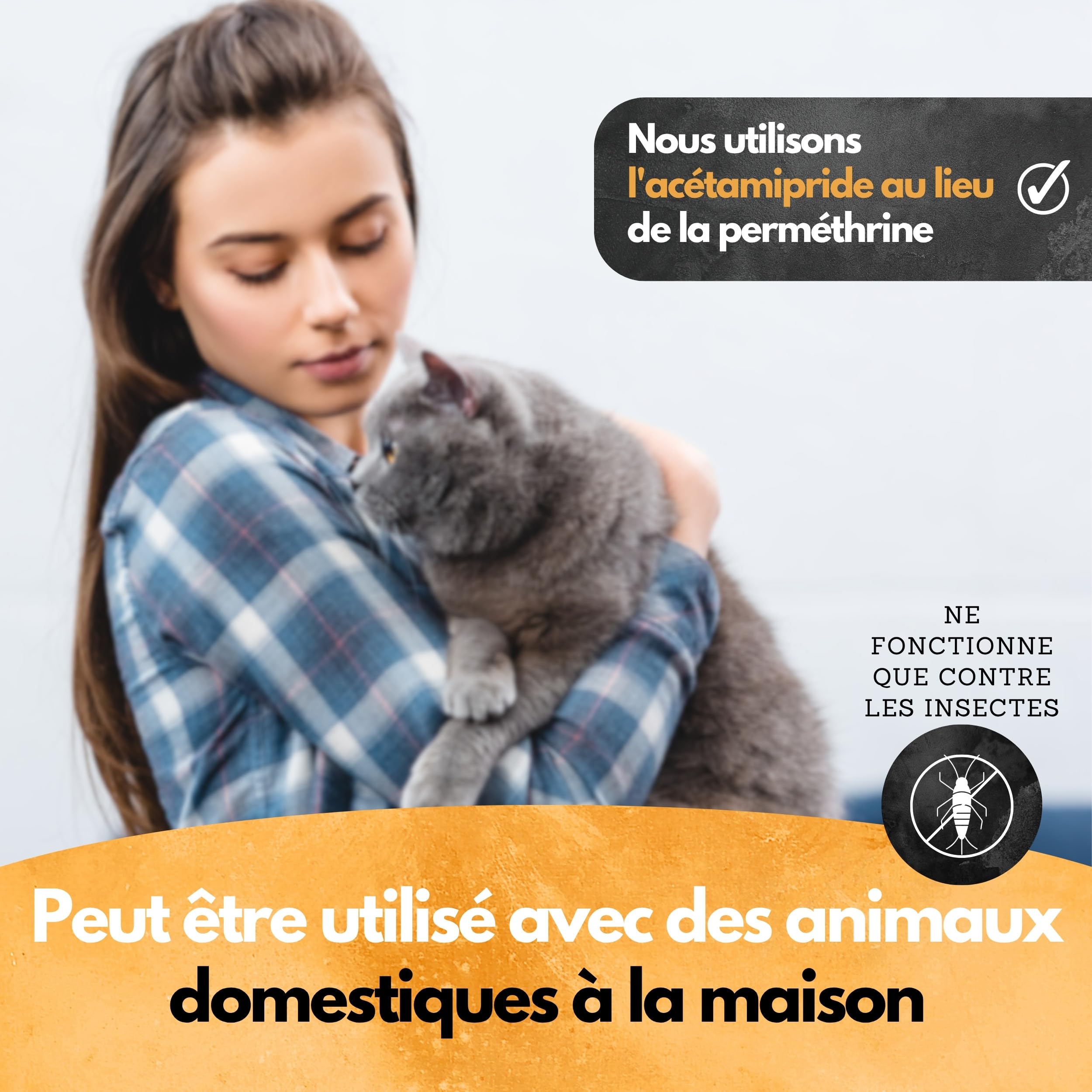 Panteer® Spray Anti-mites 500ML - Protection anti-mites contre les mites alimentaires et les mites des vêtements - combat les mites sans perméthrine, haute efficacité grâce à l'acétamipride - AMP 2 CL