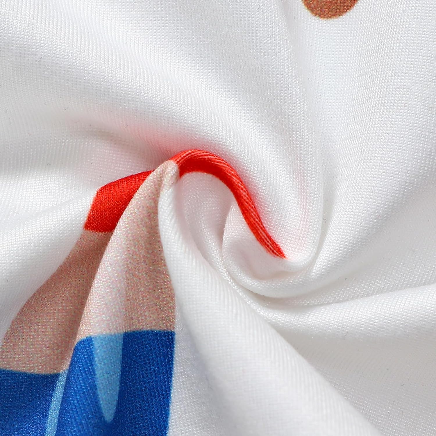 Newborn Fourth Of July Outfits Girl Bow Bubble Romper Overall Infant Baby 4th of July Red White Blue Clothes - Image 7