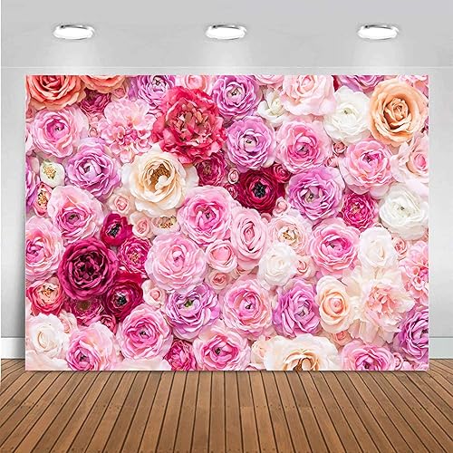 Telón de fondo de flores de boda de arco de 7 x 5 pies, romántico, propuesta de flores, cortina de flores, cortina de ceremonia, pancarta de