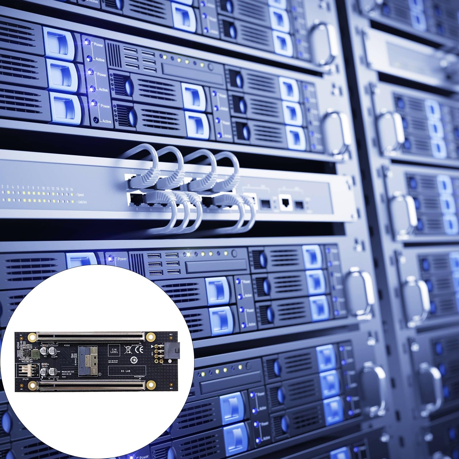 La Scheda Biforcazione PCIe 4 X16 Divide Lo Slot in 10GbE e NVMe per Scheda espansione Rack archiviazione/Rete
