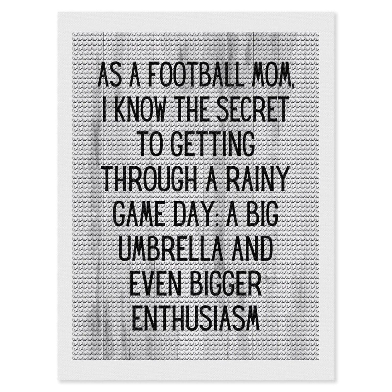 Junmoney As A Football Mom Diamond Art Canvas 12"x16", for Creative Relaxation, Simple to Start, Aesthetic Room Decor, Holiday Gift Idea