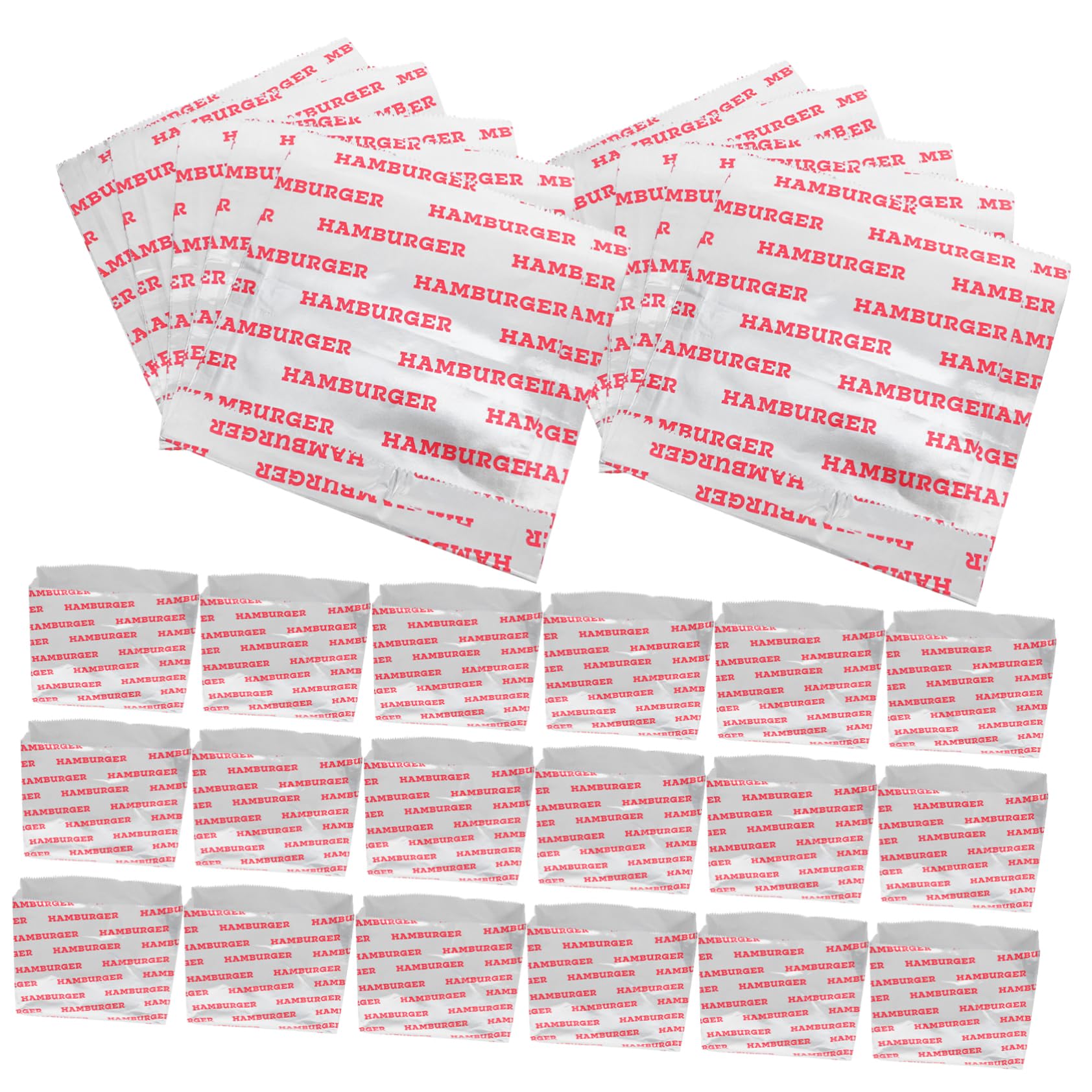 NAMOARLY 50pcs Aluminum Insulated Food Warming Grease-proof Wrap Grease Resistant Serving Snack for Takeaway Catering