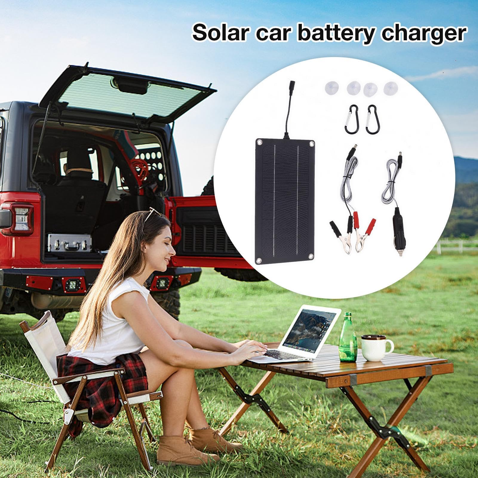 Caricabatteria Solare 12V 2.5W - Manutentore Batteria Per Auto, Moto, Barca - Foto 12