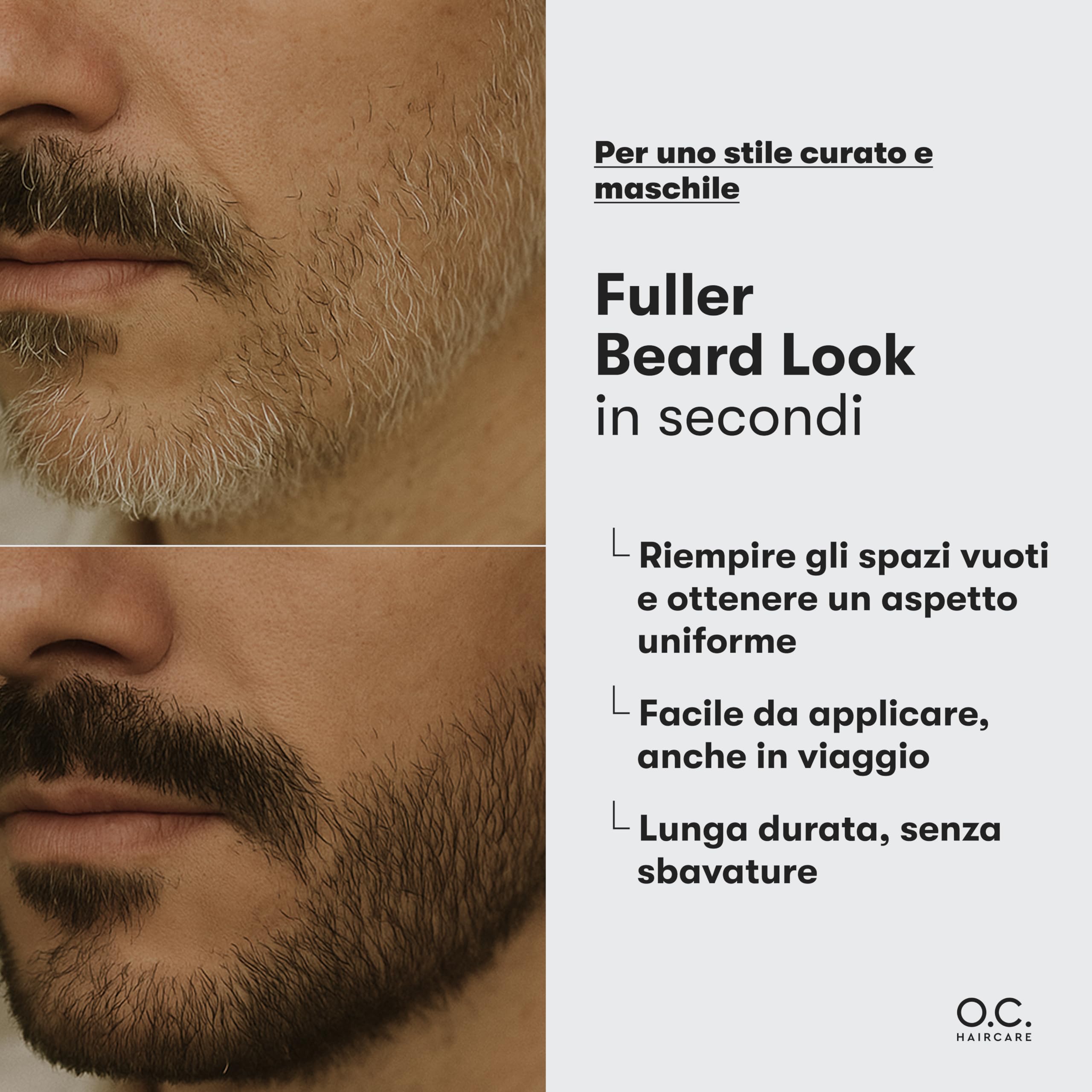O.C. HAIRCARE Polvere per Radici per l'Ispessimento dei Capelli per Donne e Uomini - per Testa Segreta, Riga e Linea dei Capelli - Consigliato dai Saloni Leader - 9 Colori - Polvere per Capelli