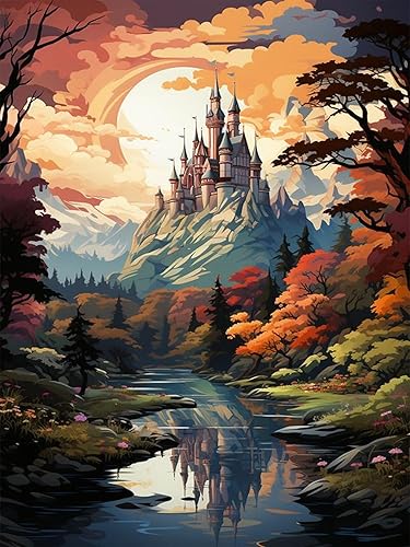 Meothan Kits de pintura por números, pintura por números para adultos, niños principiantes, kits de pintura de acuarela por números en lienzo sin disponible en Yaxa Colombia