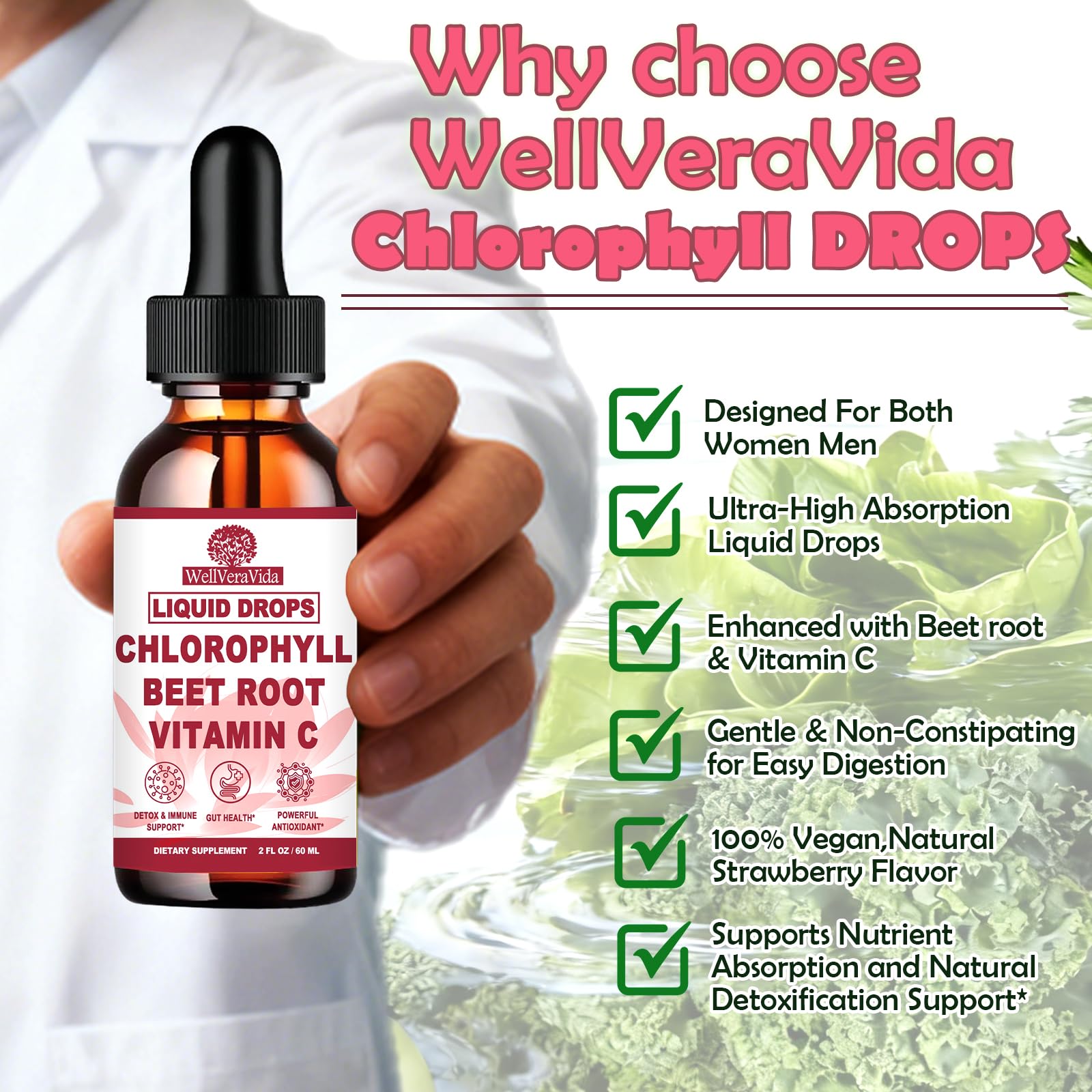 Liquid Chlorophyll Drops, Chlorophyll Supplements for Women & Men — Amazon image 4