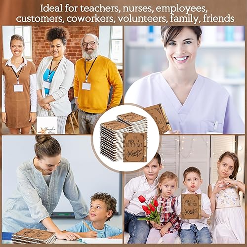 Miniatura 10 de Regalos de agradecimiento, cuaderno en espiral, regalos de graduación You Make a Difference, diario inspirador de estrellas de mar con bolígrafo de