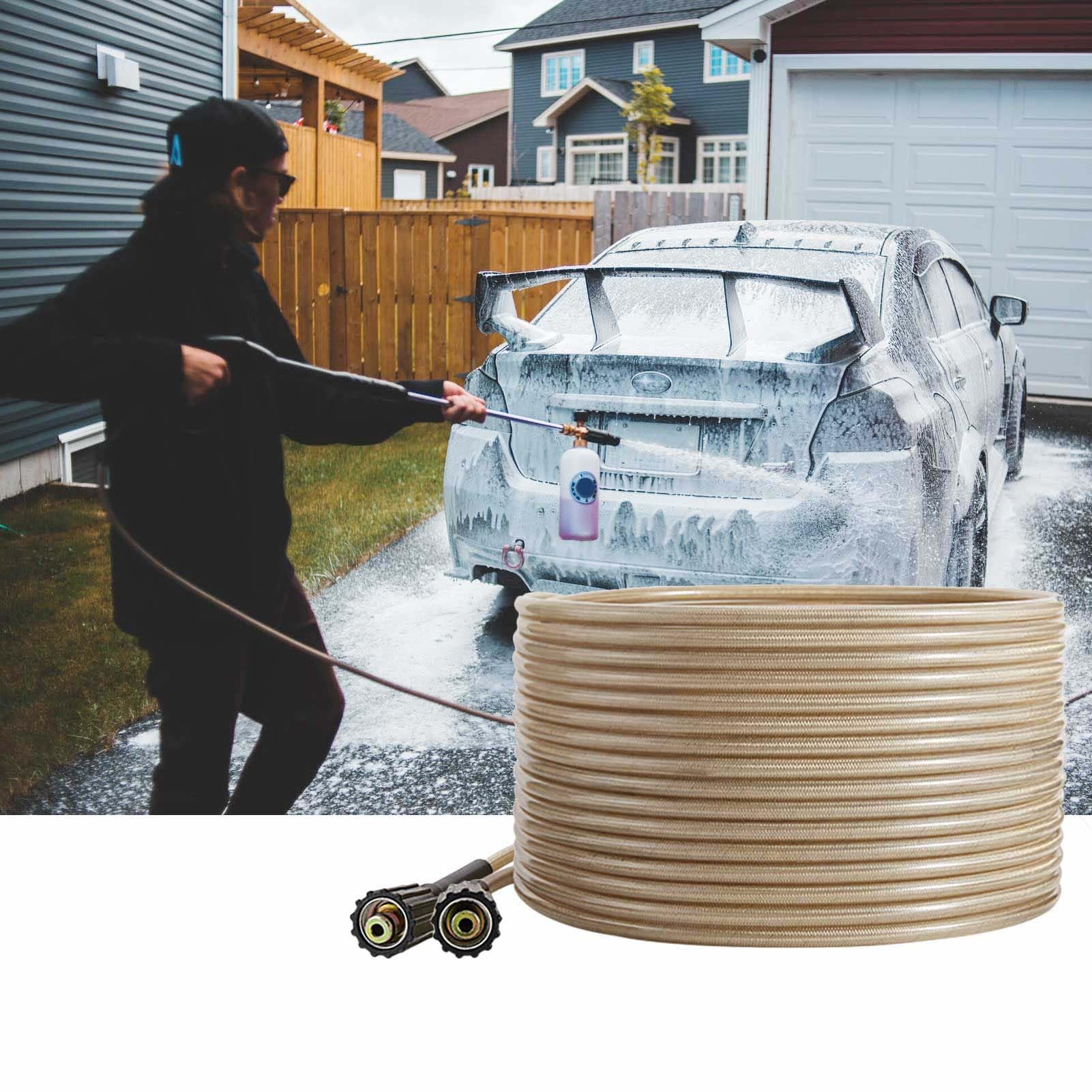Tubo per idropulitrice ad alta pressione da 5000PSI di estensione ricambio con connettore M22 e adattatore antiaggrovigliamento