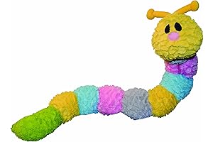 Toy State Caterpillar 35-Inch Caterpillar Squeaky Plush Dog Toy