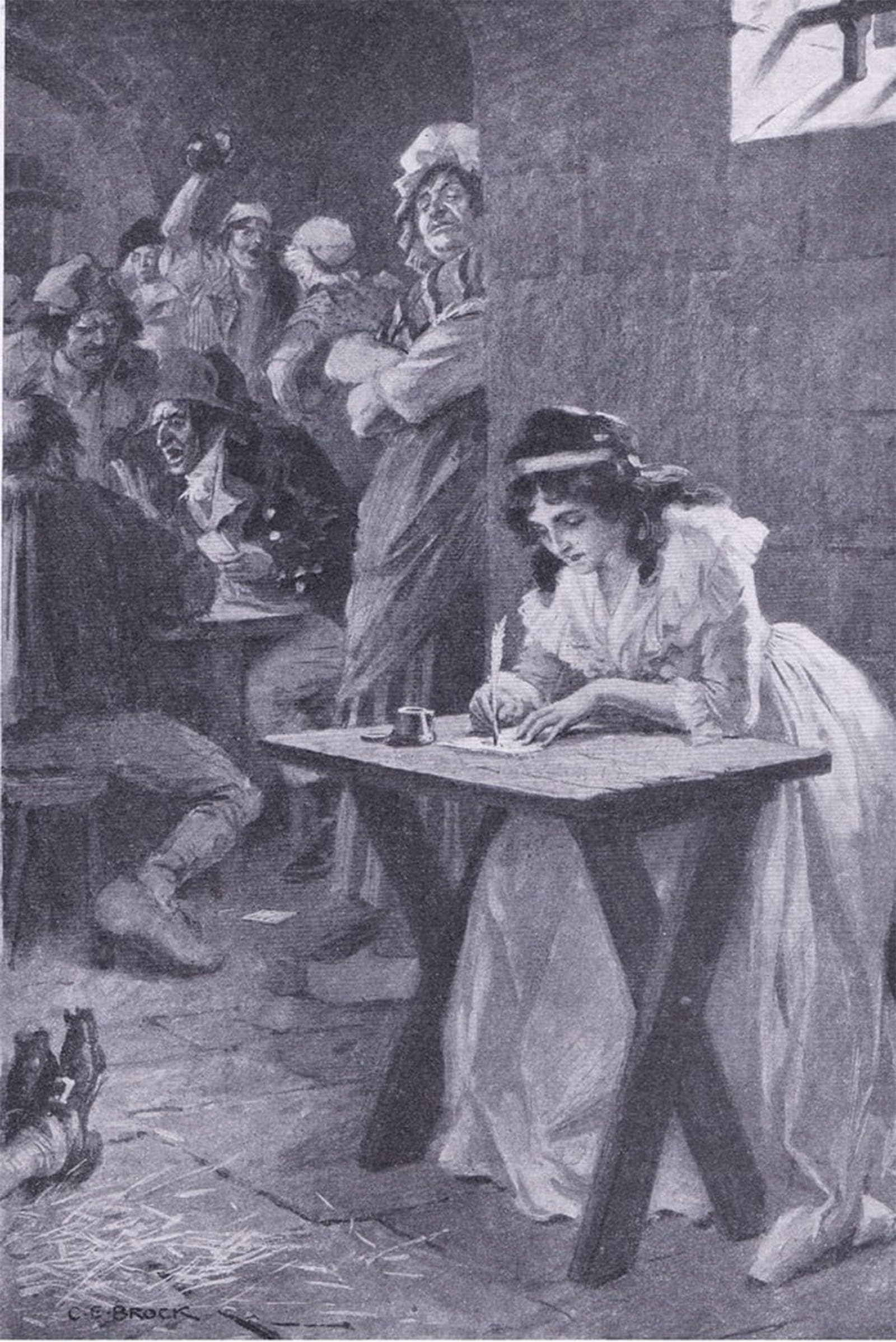 Serendipitp No Frame Vintage Picture Print On Canvas Wall Art Poster Madame Writes To Her Daughter By Charles Edmund Brock Artwork Print Poster For Wall Decor 60X90cm