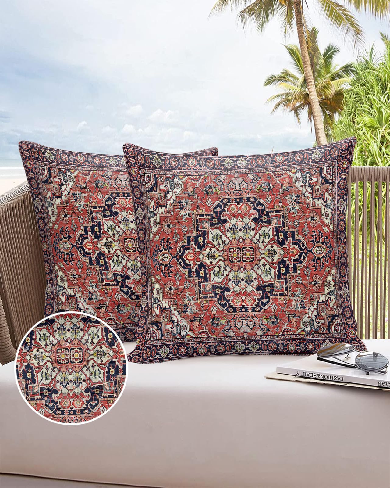 T&H XHome Outdoor Waterproof Throw Pillow Covers 18