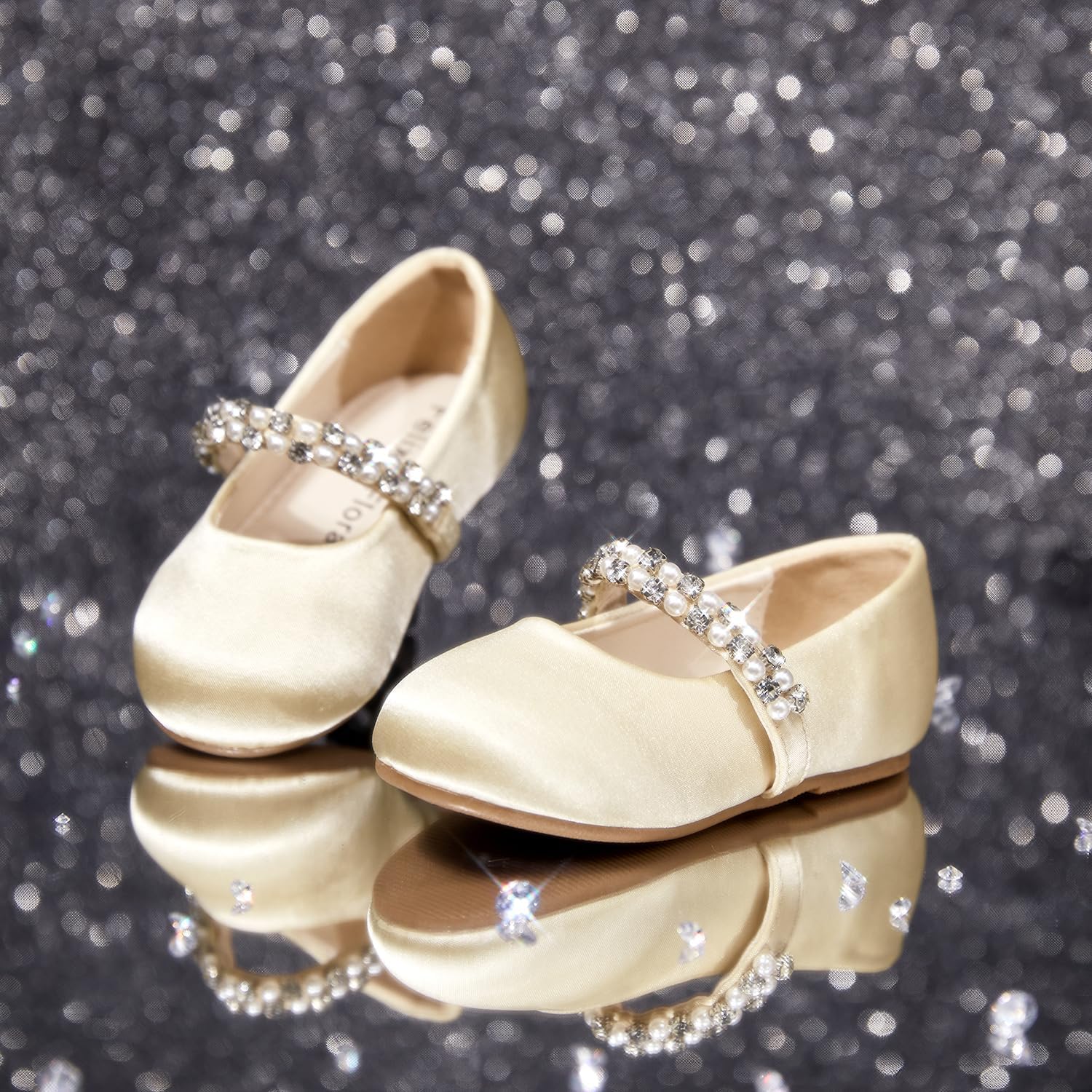 Felix & Flora Girls Toddler Little Ballet Shoes - Flower Girls Mary Jane Flats Dress Shoes Party Wedding - Image 3