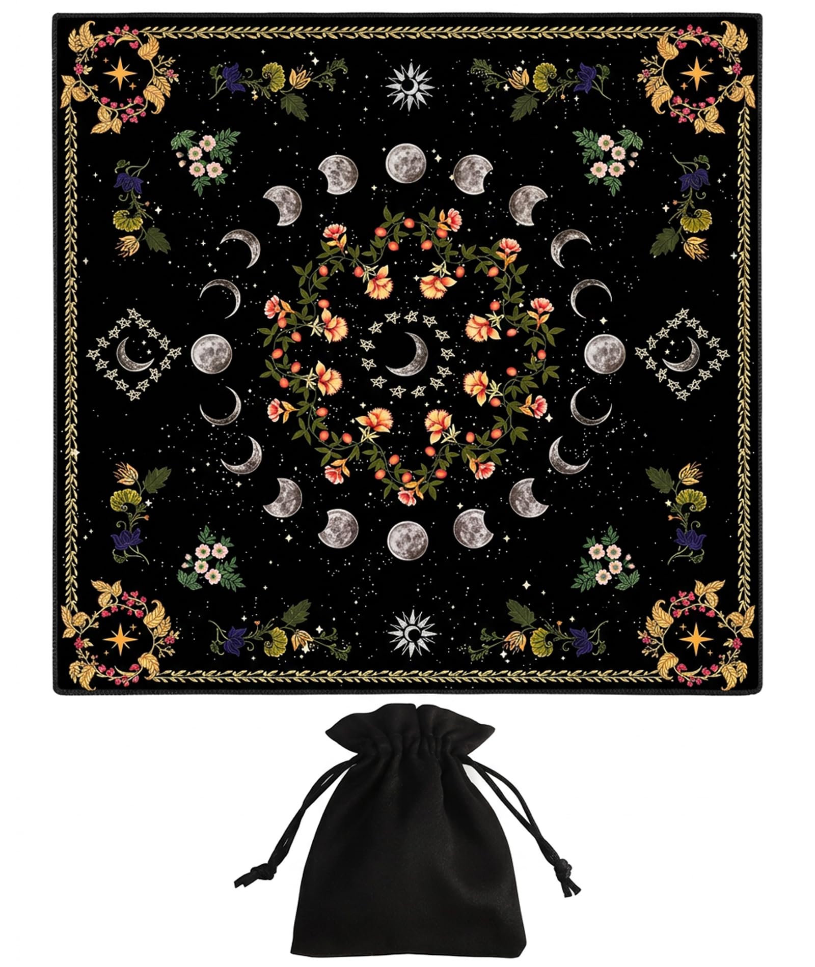 Tarot Cloth for Spread, Premium Tarot Accessories for Spiritual Practices, Tarot Readings and Crystal Healing Sessions, Includes One Tarot Cloth for Spread and Protective Bag-image-13