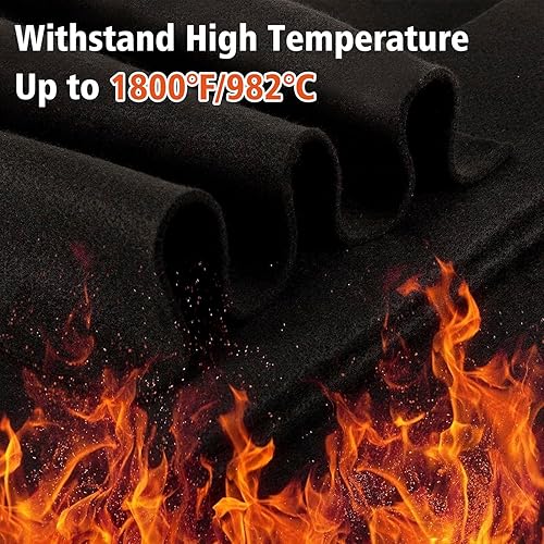 Miniatura 2 de Manta de soldadura de fieltro de carbono ignífuga, resistente al calor de 1800 F, almohadilla protectora ignífuga para soldadura, suministros de