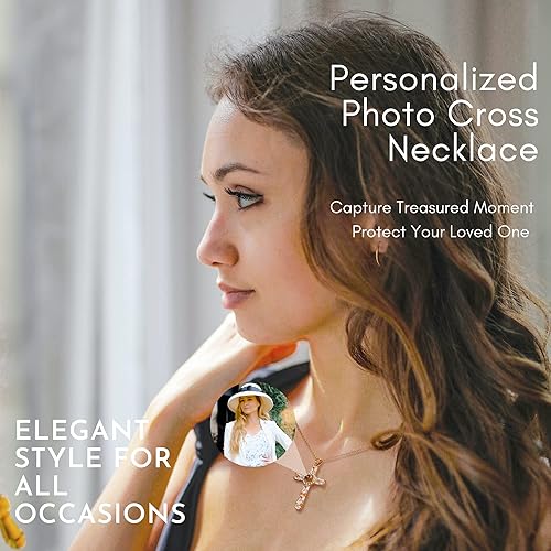 Miniatura 2 de EMIRISTIC Collar personalizado con foto para mujer, collar personalizado con imagen en el interior, regalo para Navidad, día de San Valentín, día de