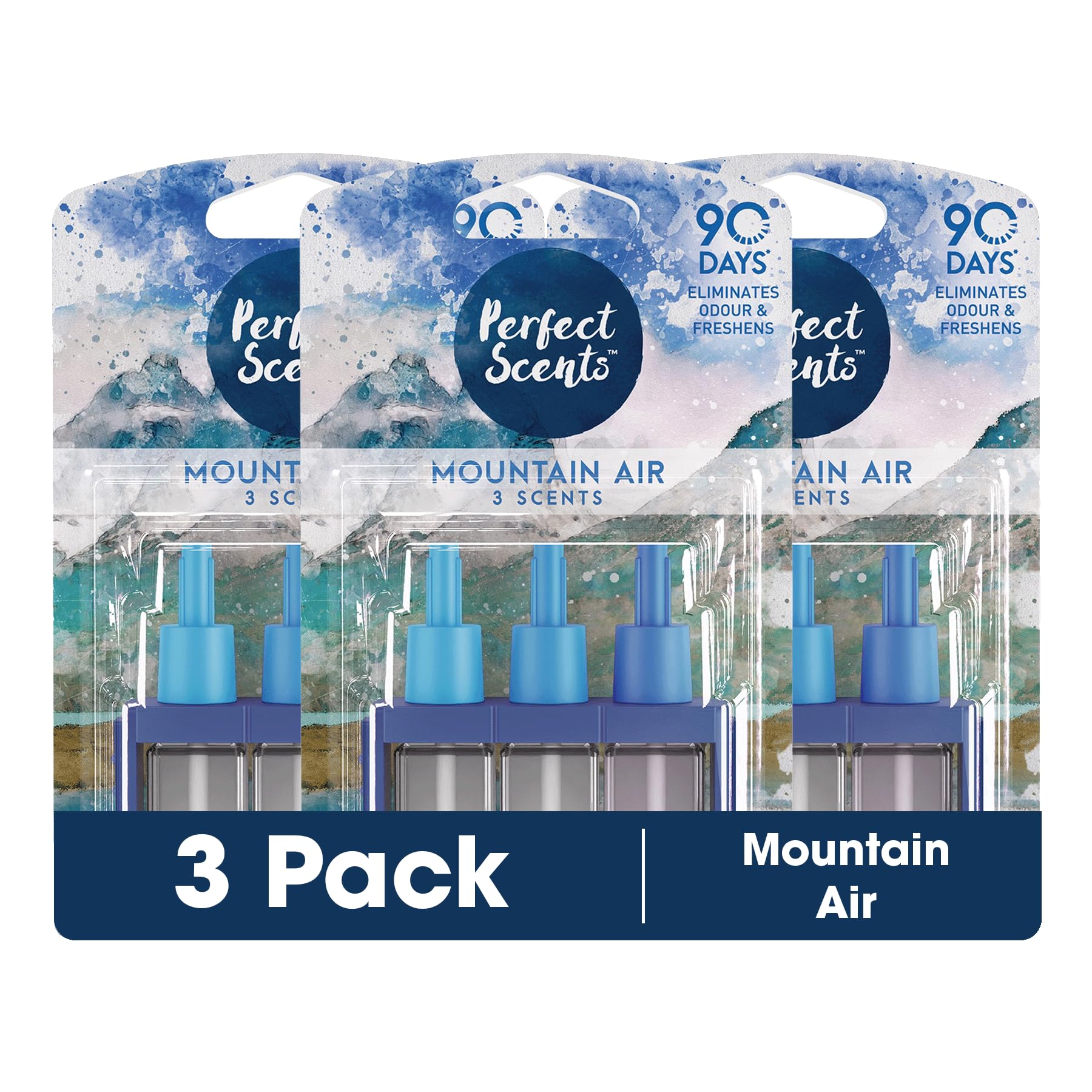 Plug In Refill Air Freshener - Compatible with 3volution - Mountain Air - (3 Packs of 3x20ml)