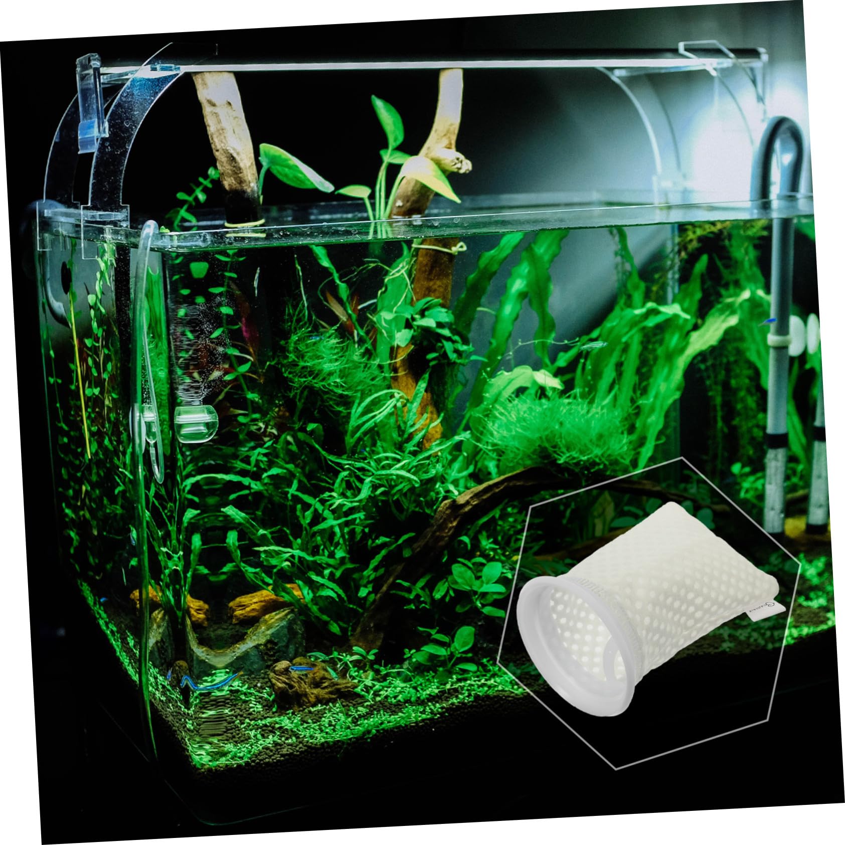 11 Piezas Calcetines para Filtro Acuario Honeycomb Bolsa Filtrante Resistente para Pecera Tanque de Agua Filtración Eficaz