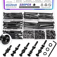 Vista 12 de mxuteuk Surtido de tornillos M2, tornillos de cabeza hexagonal M2 x 4/6/8/10/12/16/0.787 in, 520 piezas de acero de aleación de grado 12.9 tornillos