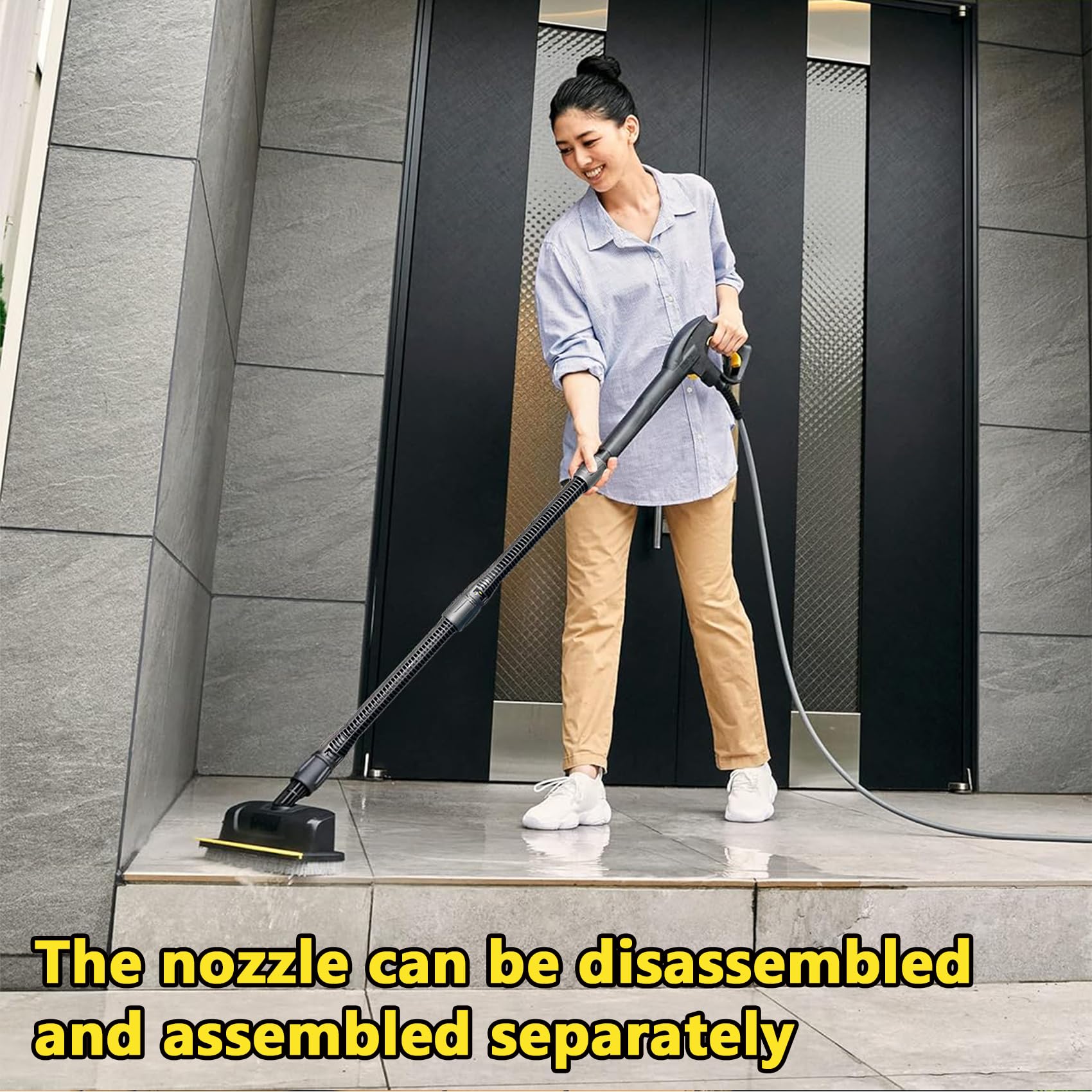 2 Pièces Lance Télescopique pour Nettoyeur Haute Pression - Extension Compatible avec Karcher K2-K7 - Buse Réglable, Pièce de Rechange pour Pistolet de Lavage